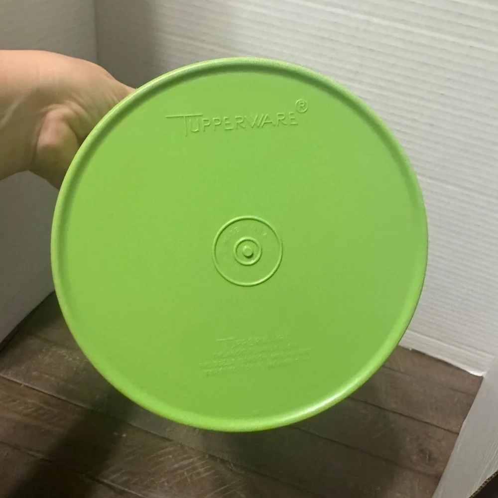 Vintage Apple Green Tupperware Canister